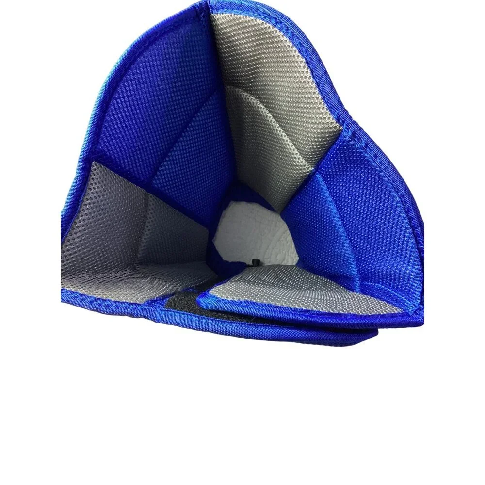 Dog Cone Collar*Post-Surgery*Adjustable*NWOT Med Blue Polyester